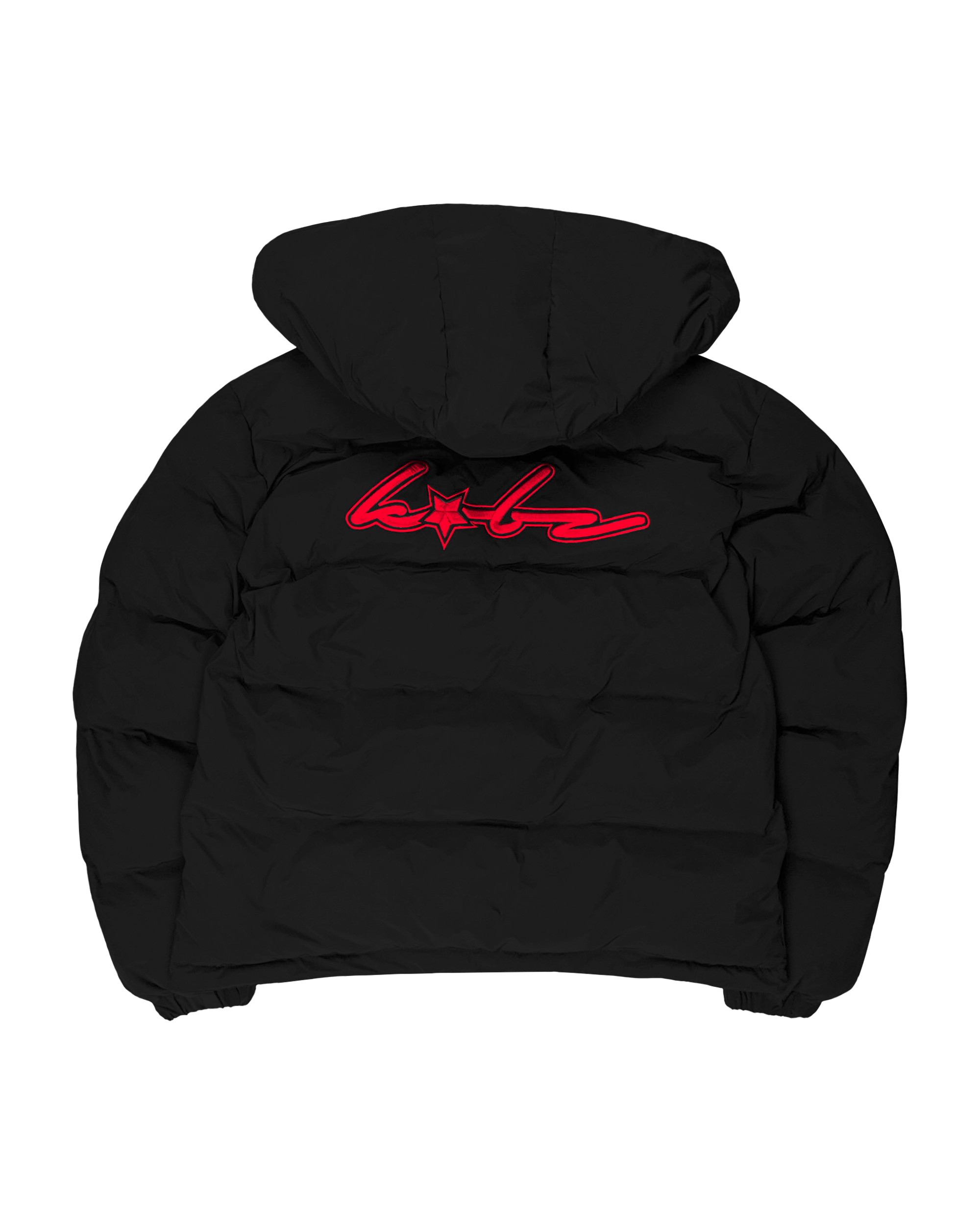 PUFFERJACKET BLACK/RED