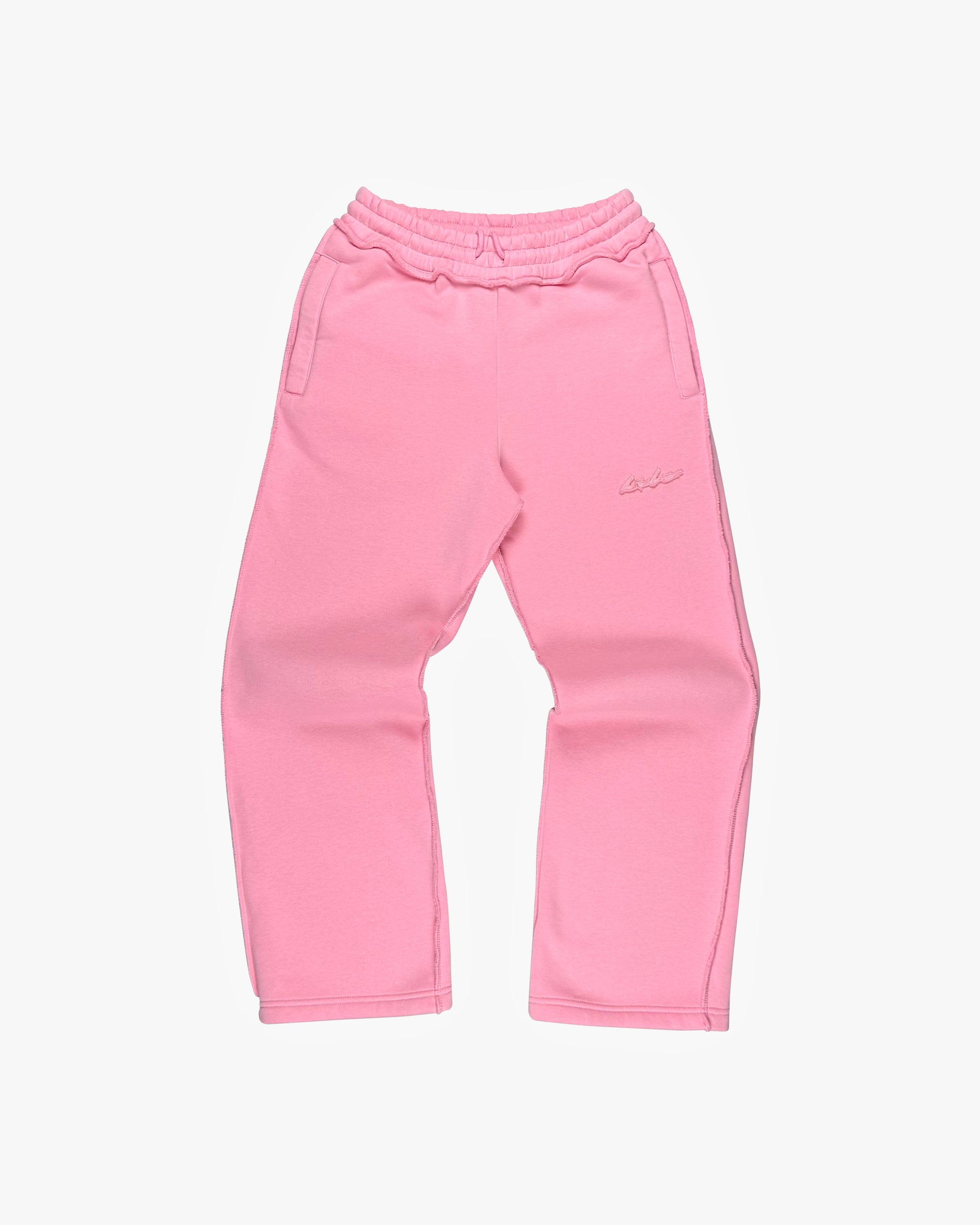 PINK DISSTRESSED JOGGER