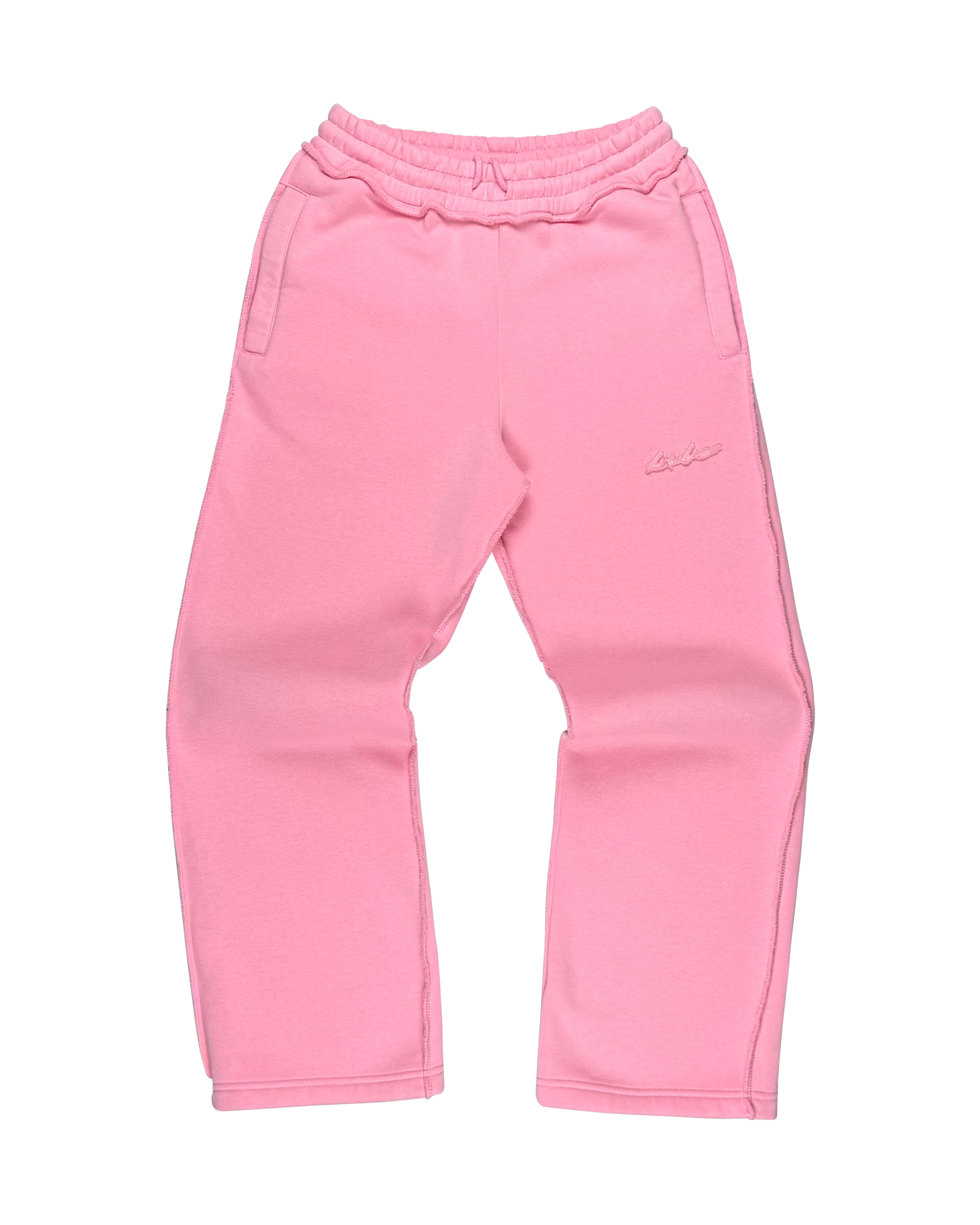 PINK DISSTRESSED JOGGER