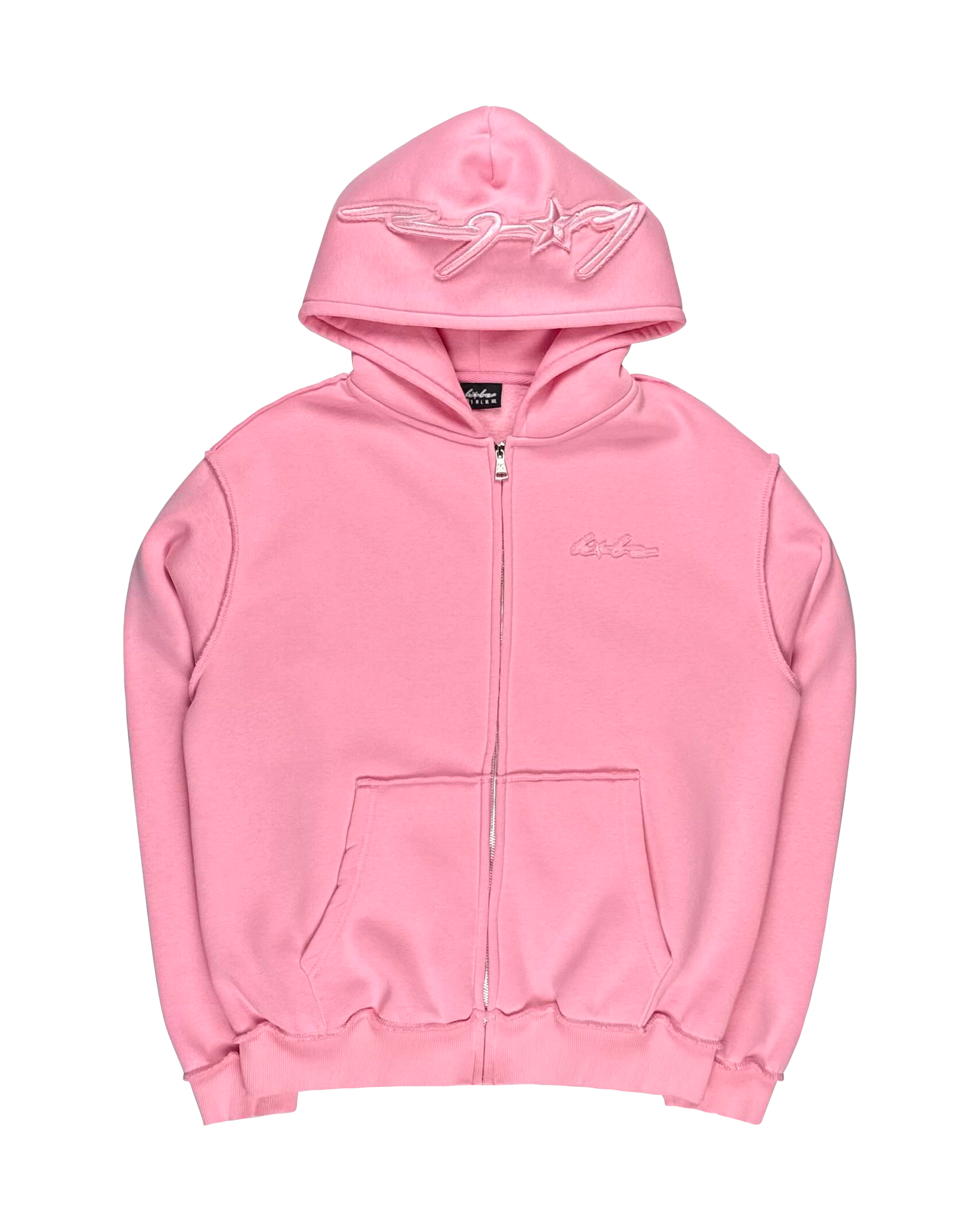 PINK DISSTRESSED ZIP