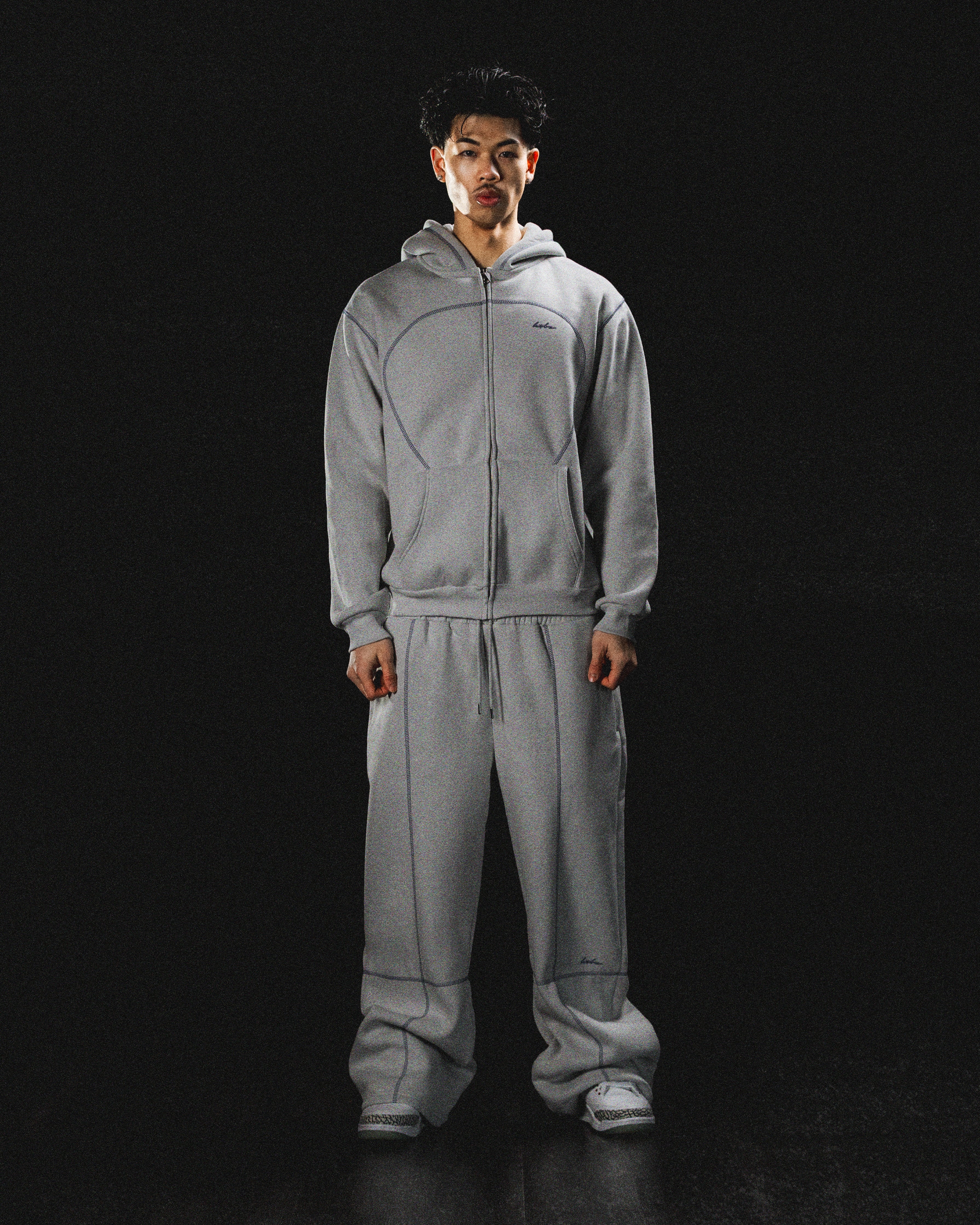 SEAMY ZIPHOODIE BLUE