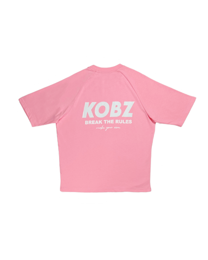 BREAK THE RULES TEE BABY PINK