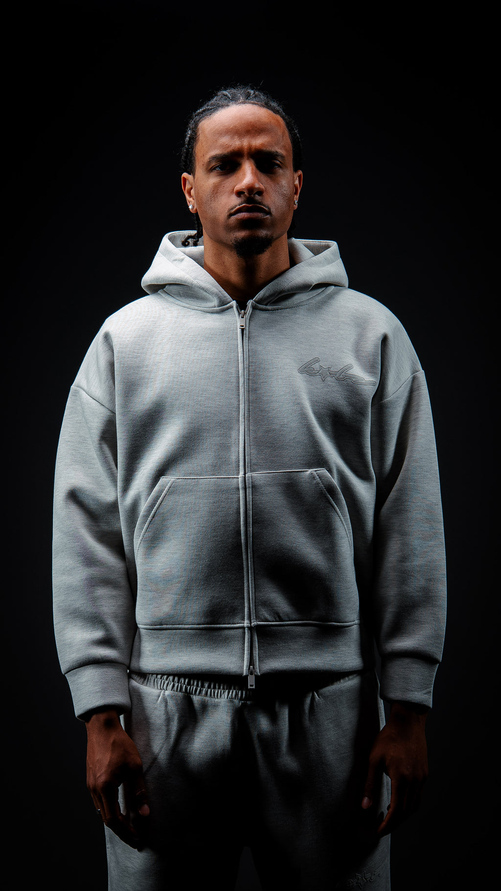 SIGNATURE ZIPHOODIE LIGHT GREY