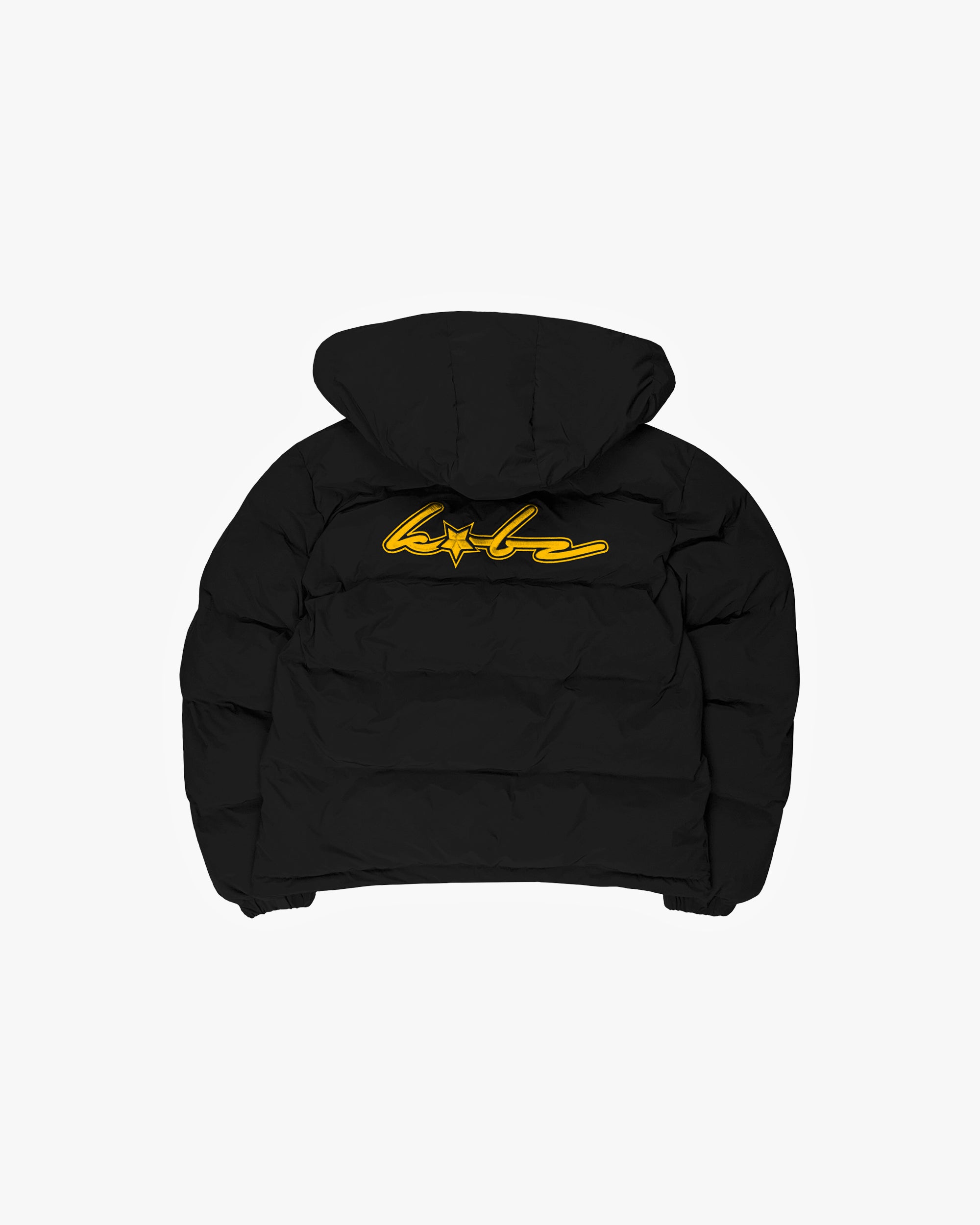 PUFFERJACKET BLACK/YELLOW