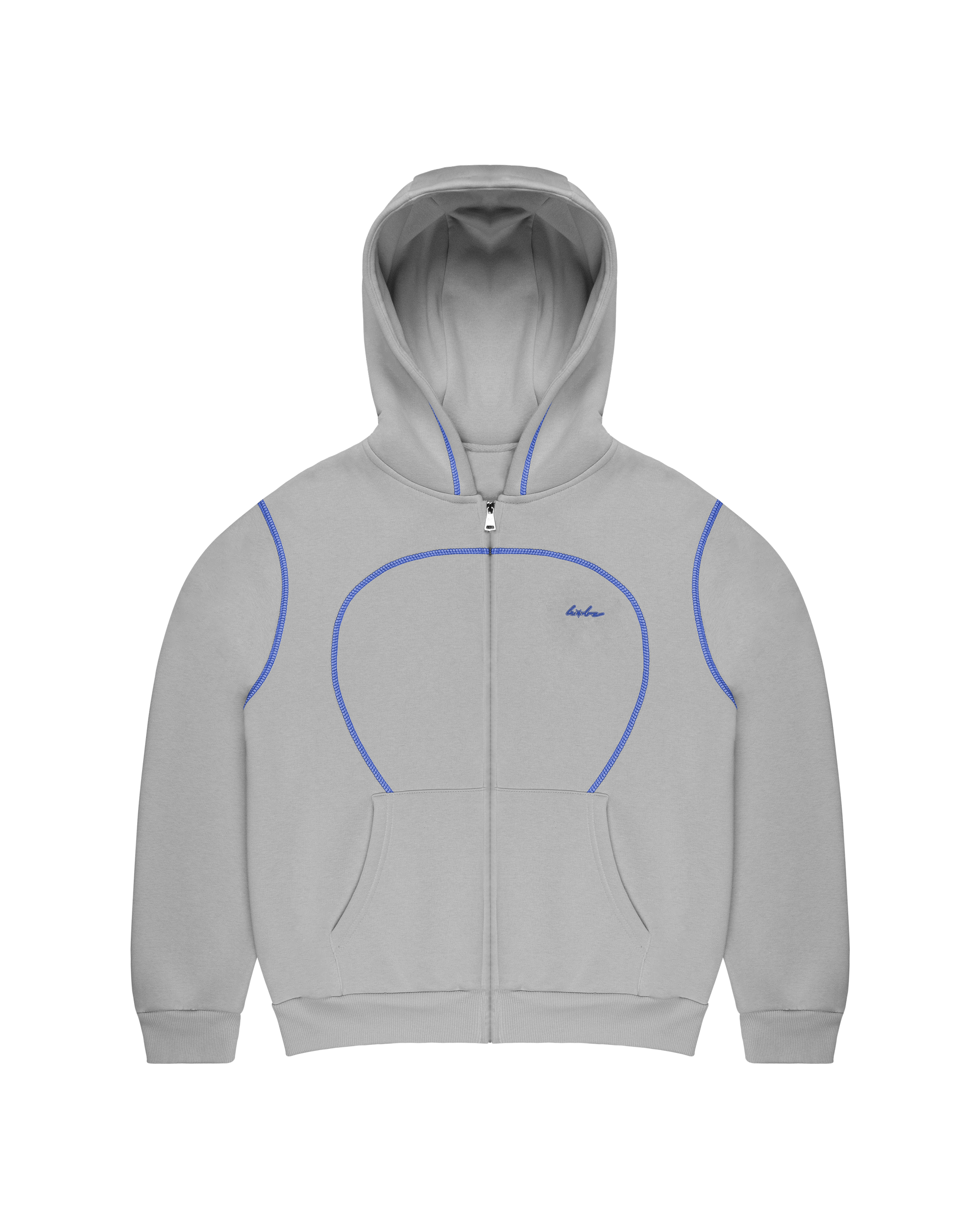 SEAMY ZIPHOODIE BLUE – KOBZ