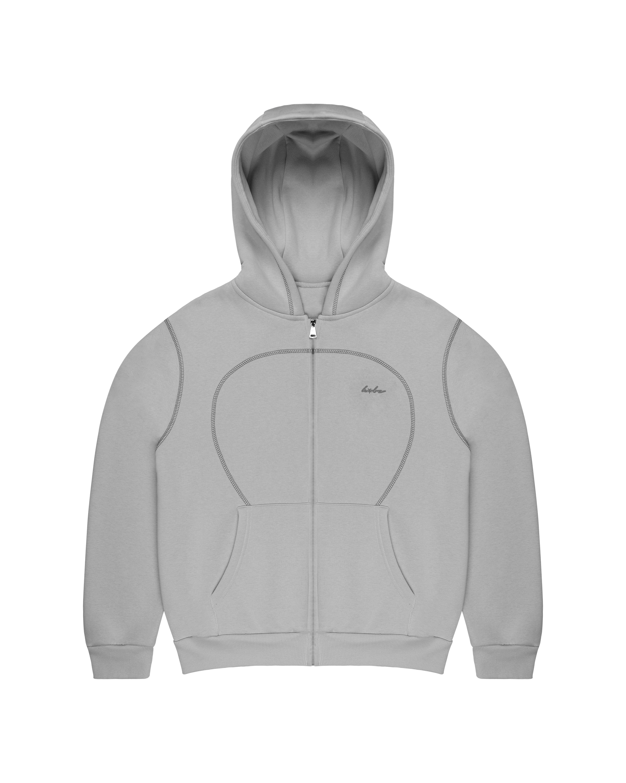 SEAMY ZIPHOODIE GREY