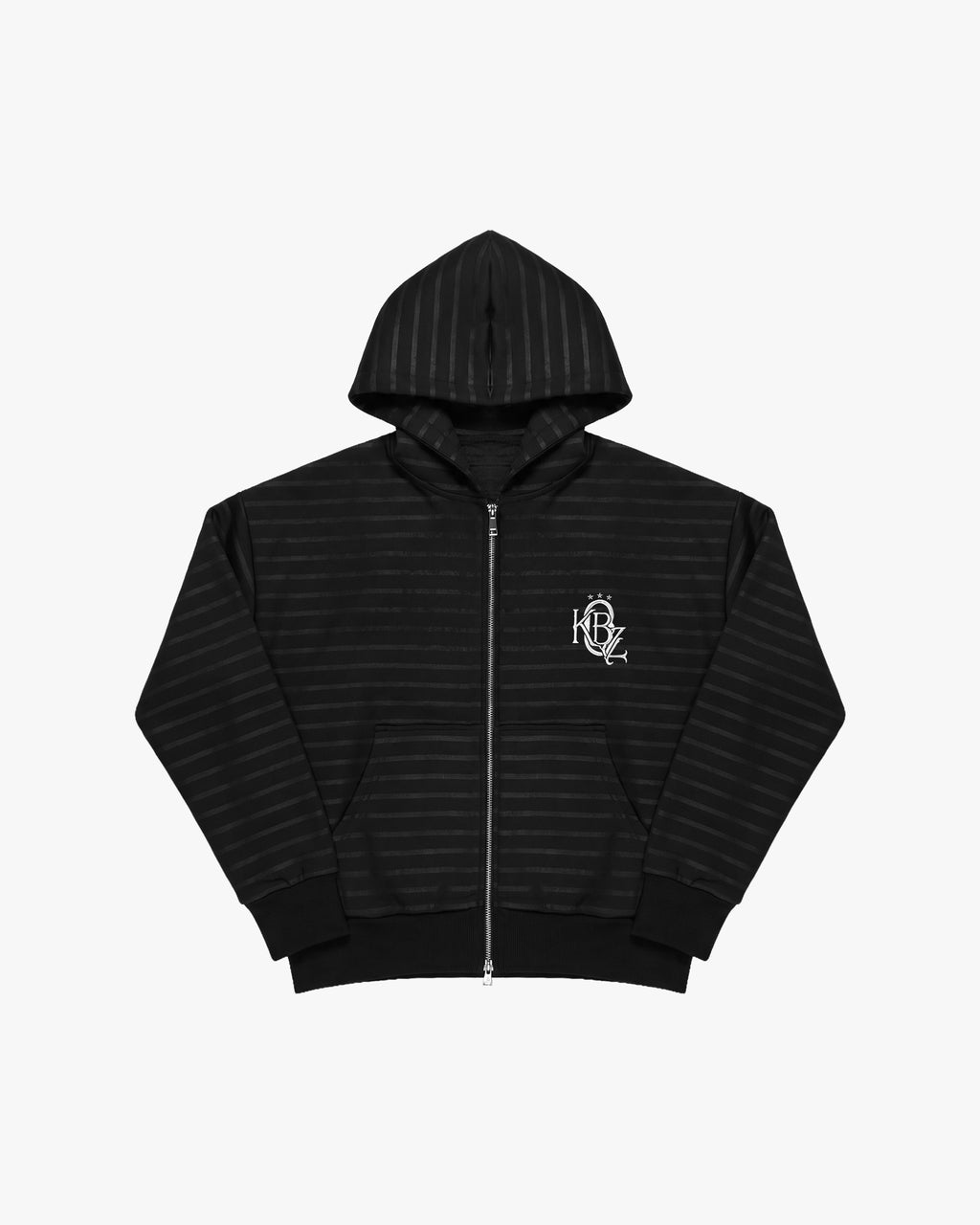 STRIPED ZIP HOODIE